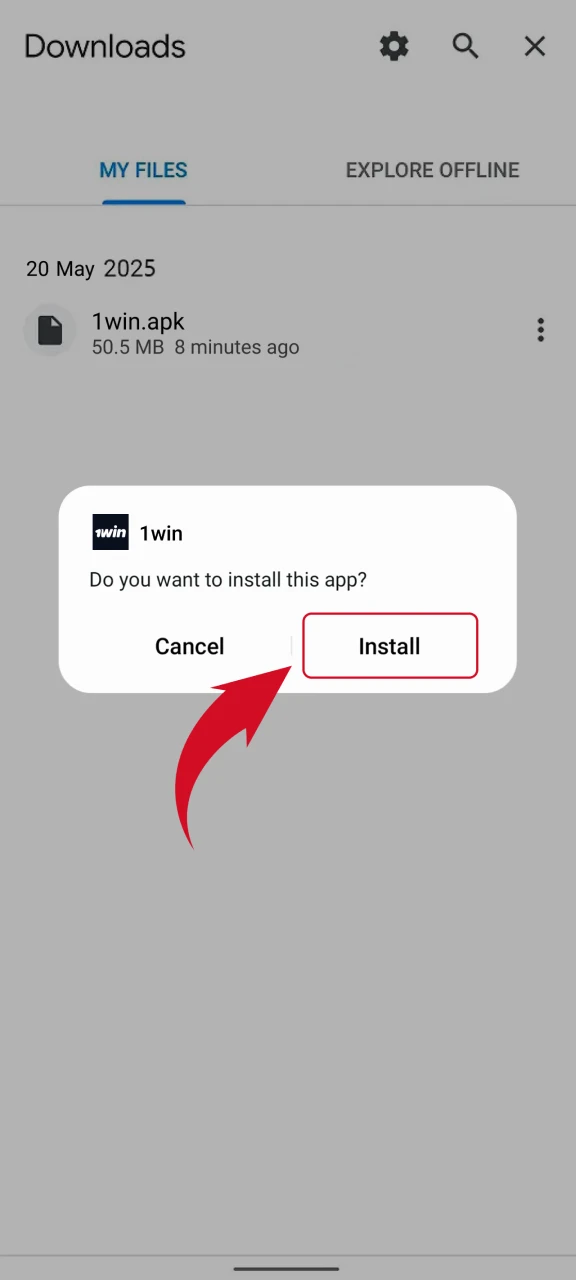 Open the app once the download is complete.