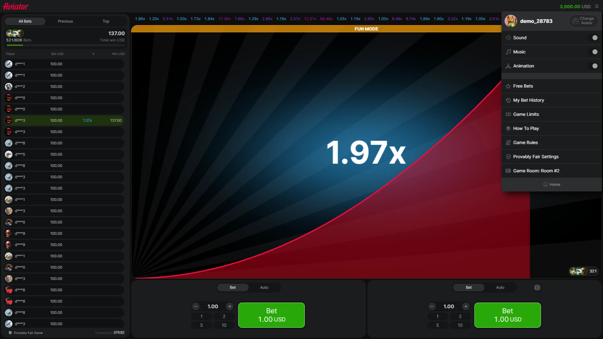 Use the demo mode to practice without any risks.