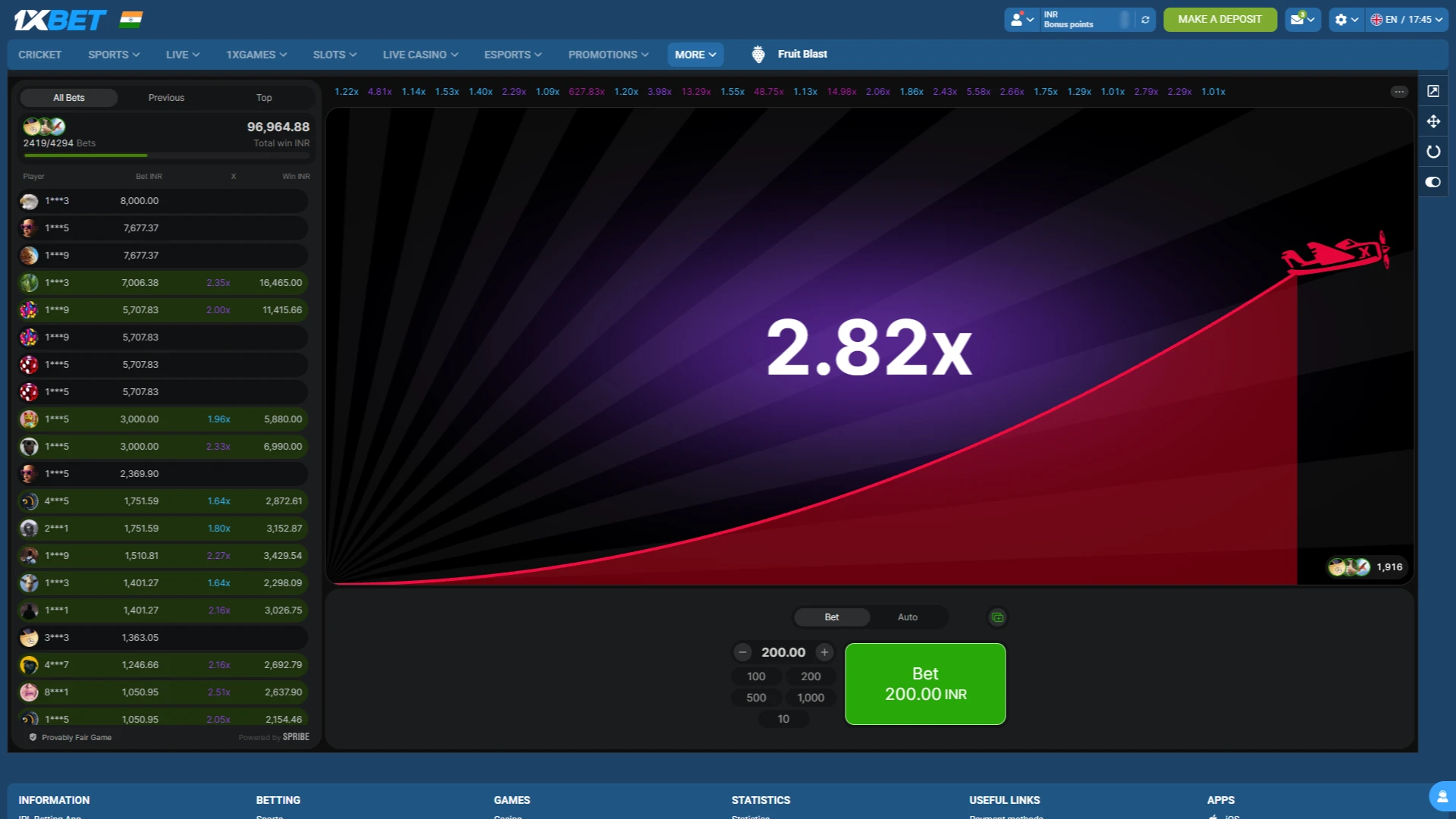 Accumulate balance by playing the game to withdraw funds.
