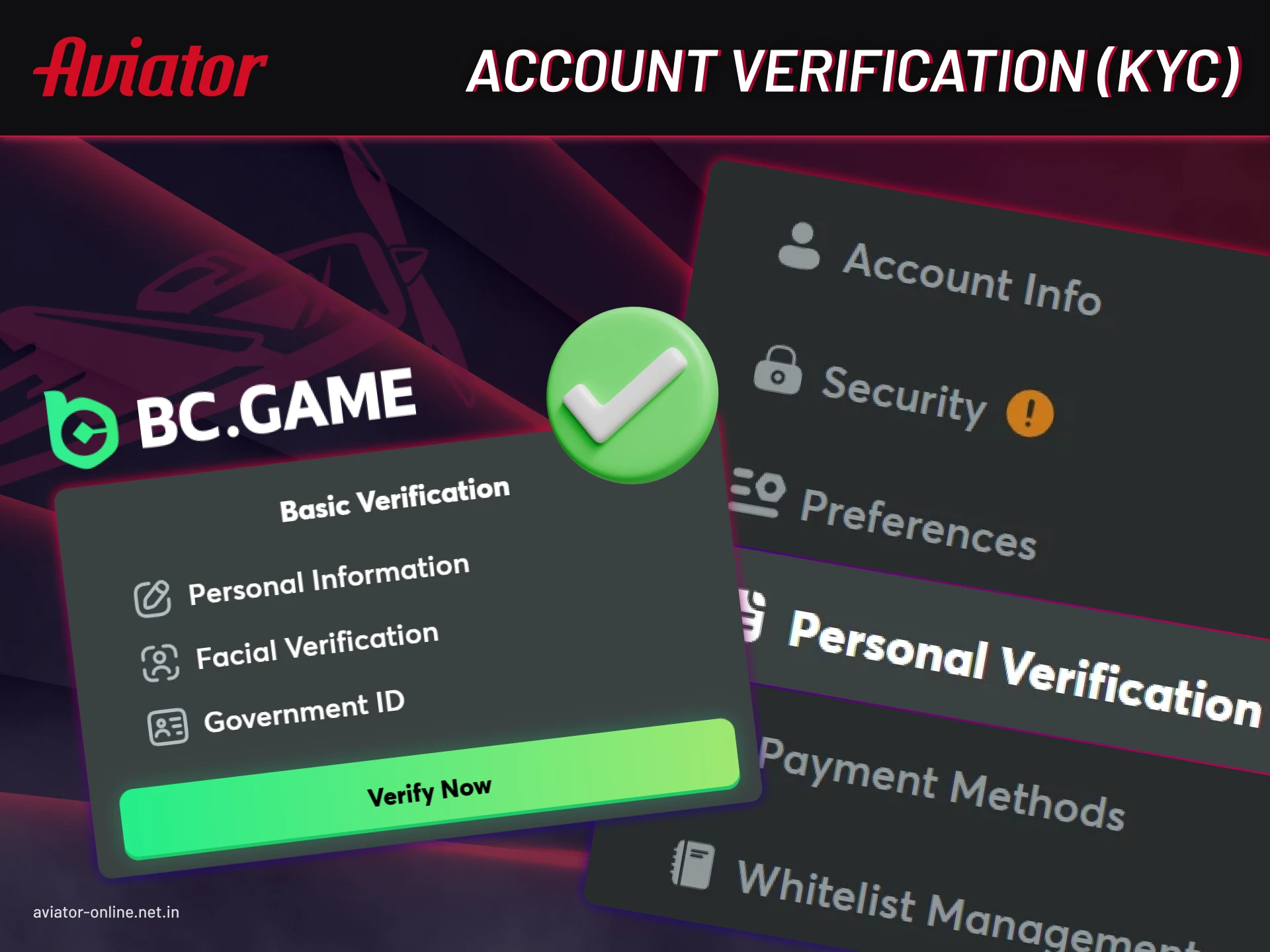 Verify your BC Game account for complete security.