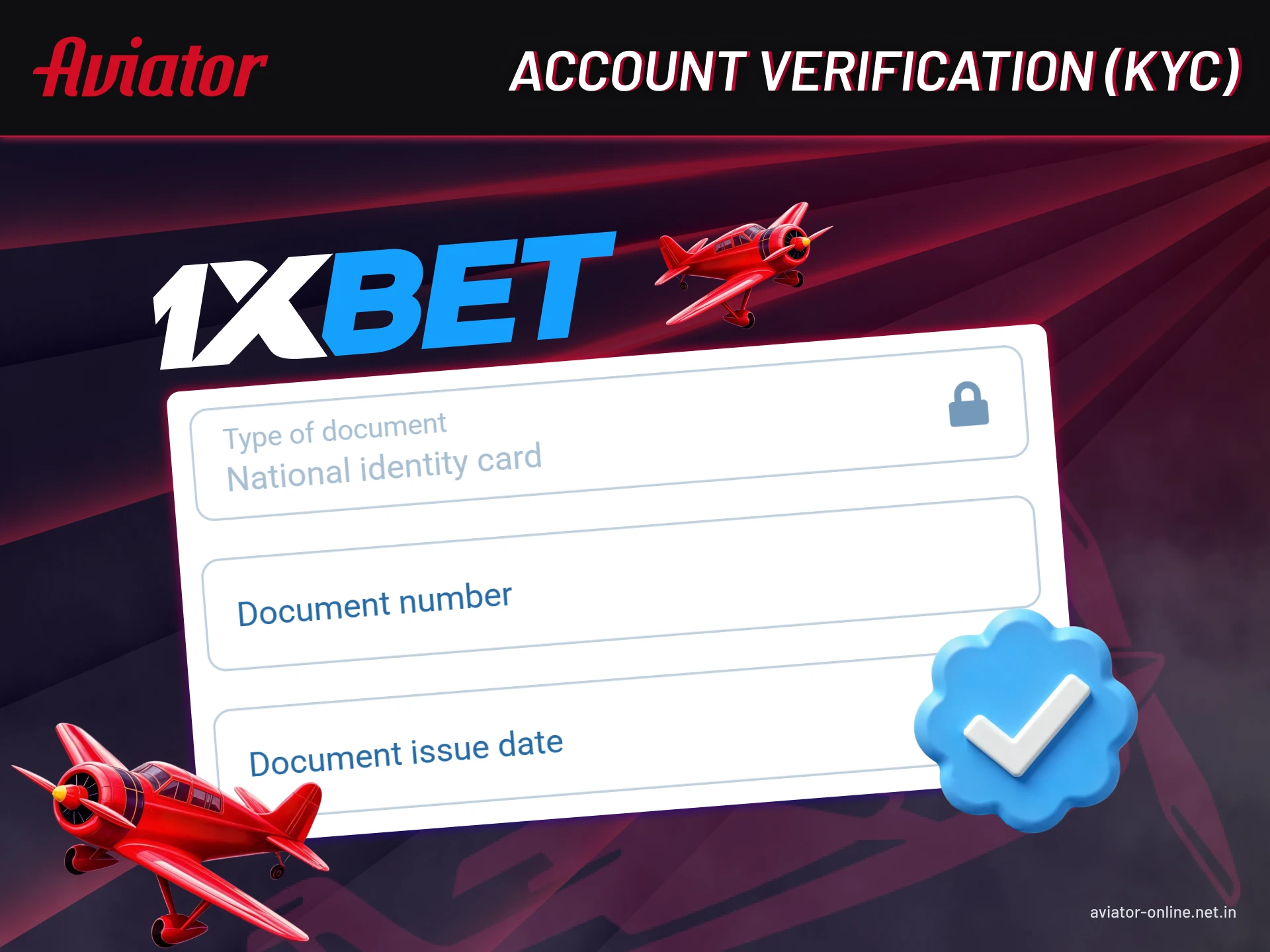 Verify your 1xbet account and play Aviator safely.
