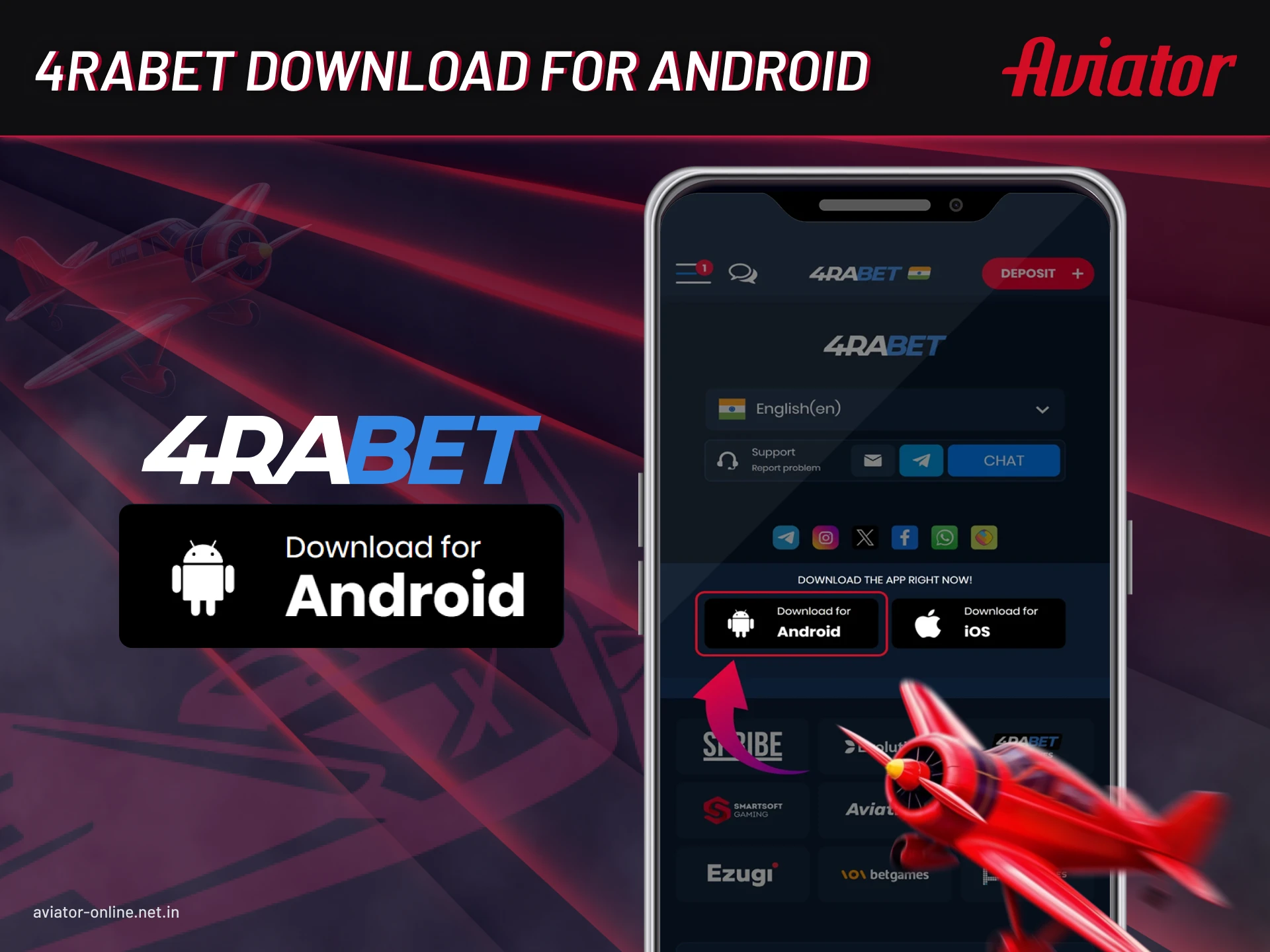 Instructions for downloading the 4rabet app on your Android.