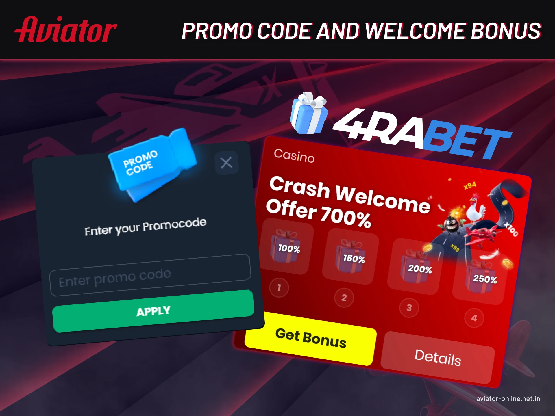 Get your exclusive promo code and play Aviator.