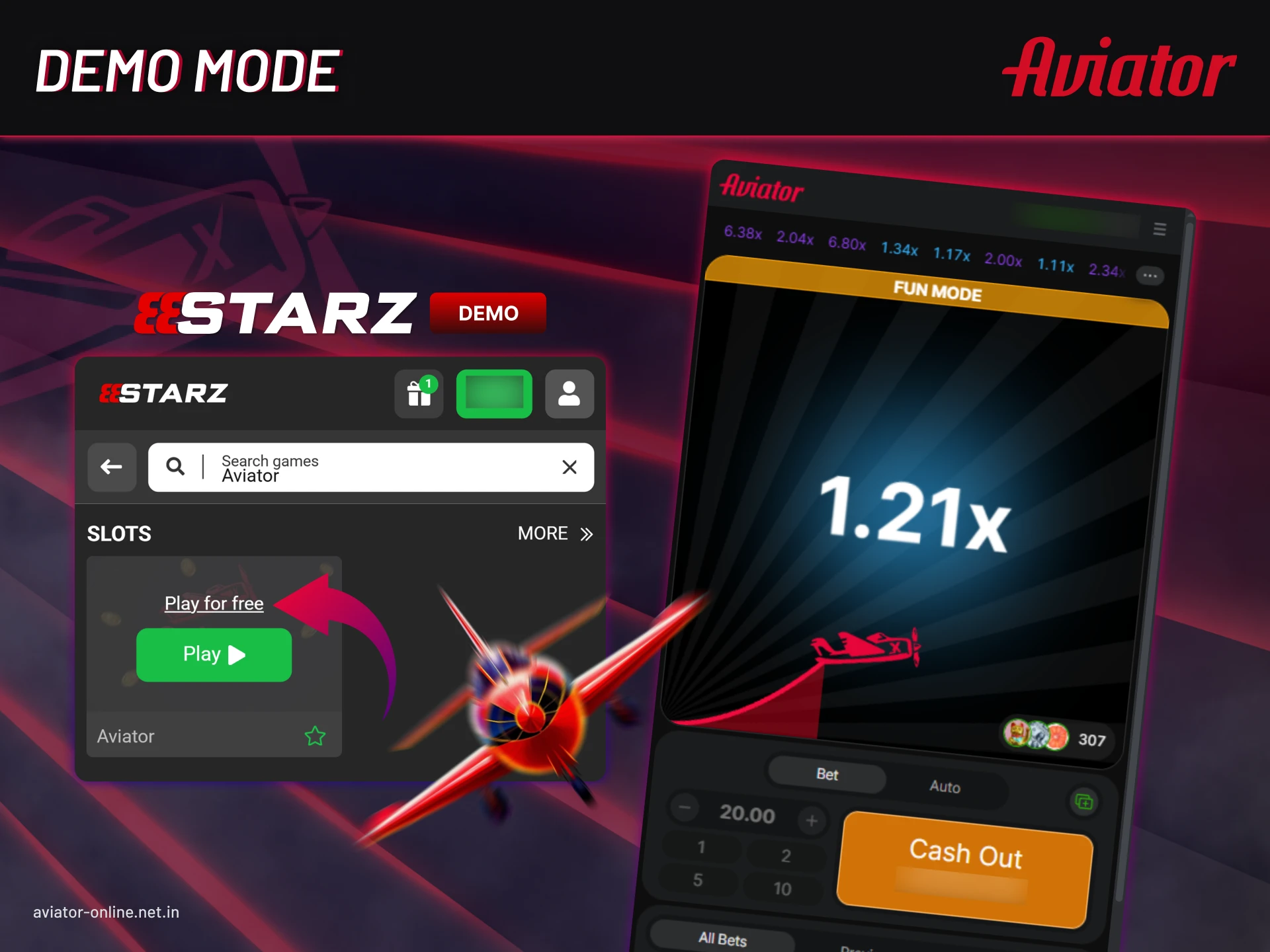 Play 888starz Aviator in demo mode for safe practice and learning game mechanics in India.