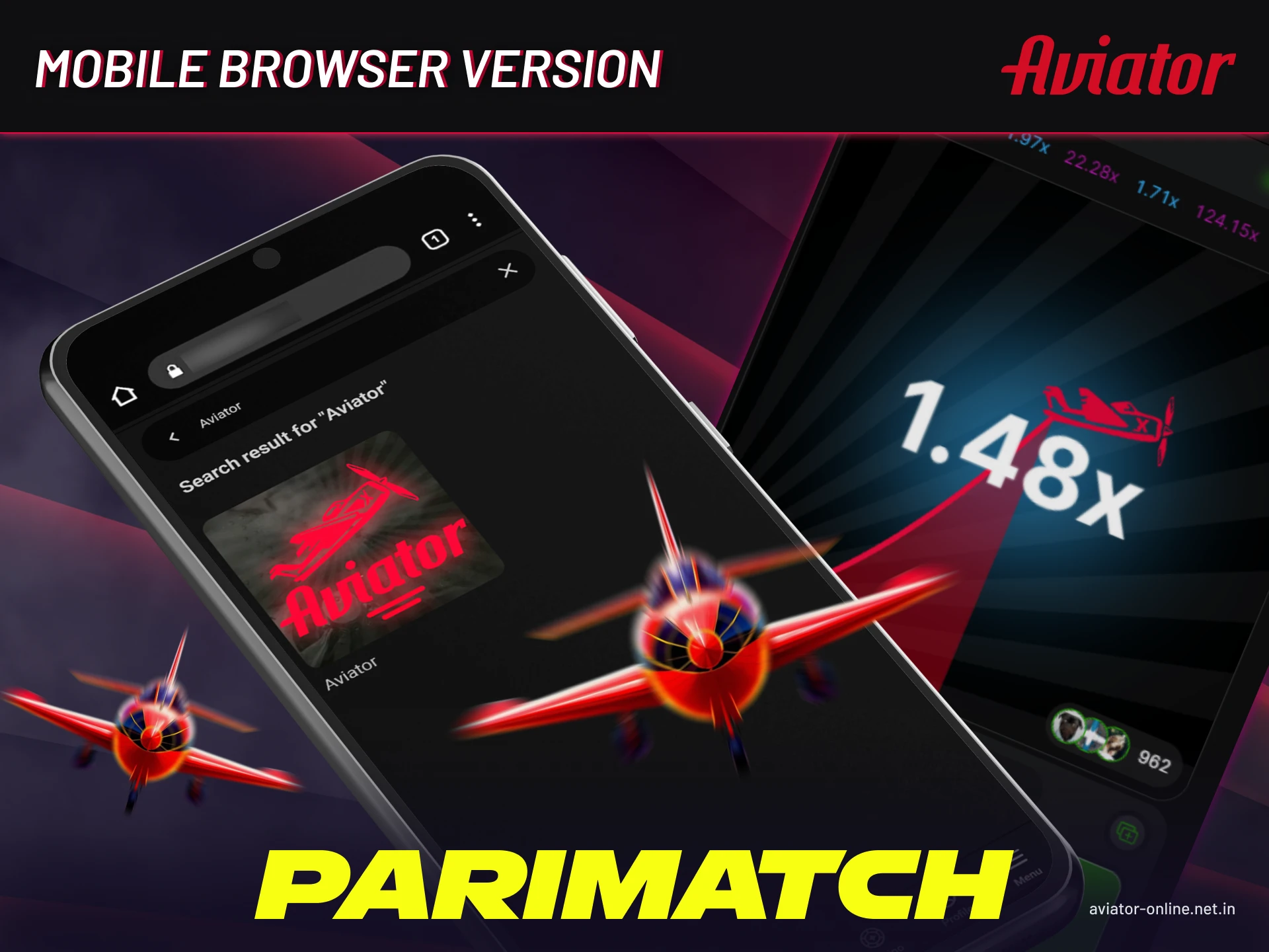 Parimatch mobile browser access for Android and iOS users.