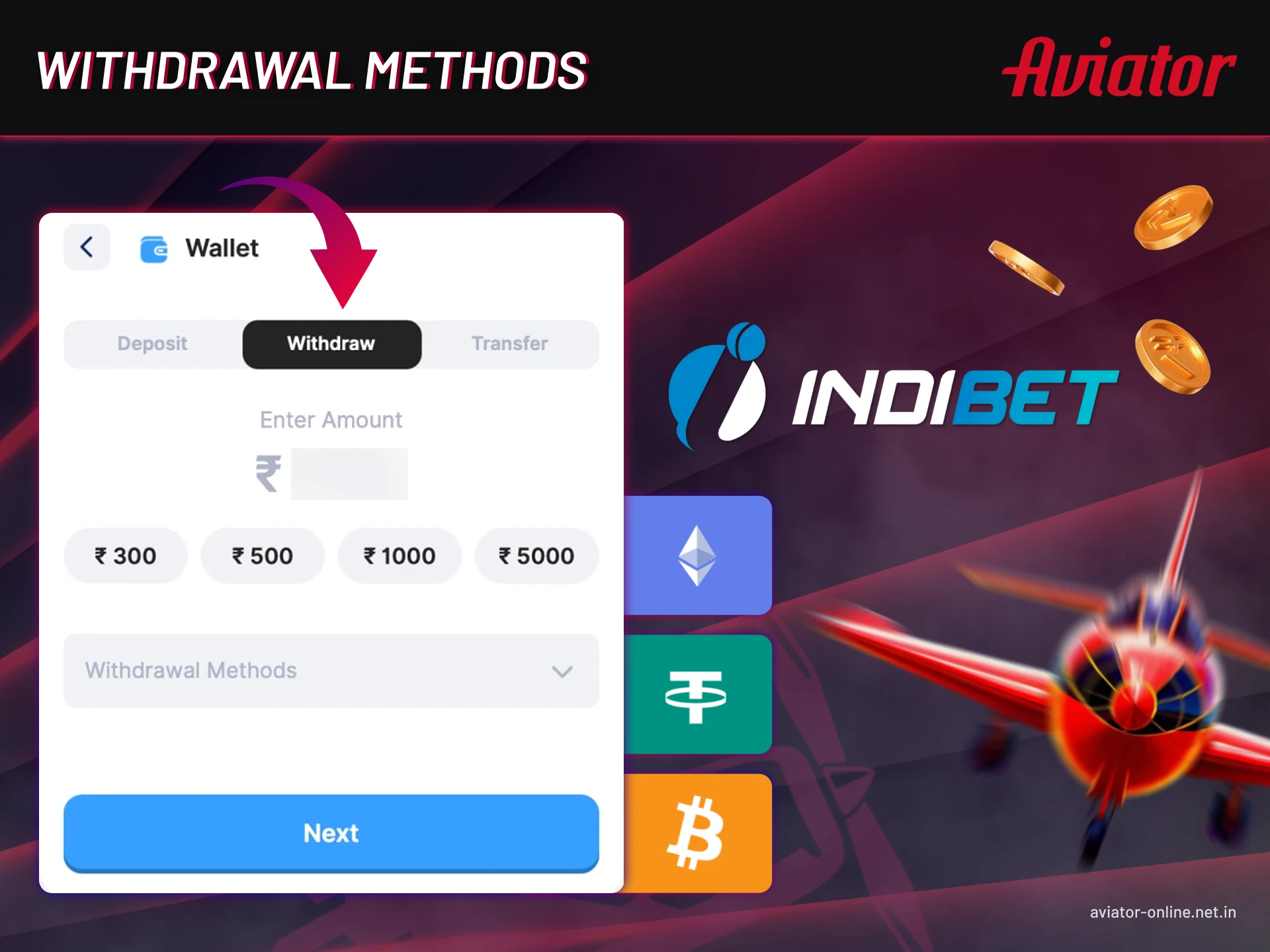 Withdrawal methods at Indibet for Indian players with safe and fast payout options.